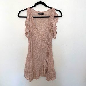 Cute pink dress with black polka dots